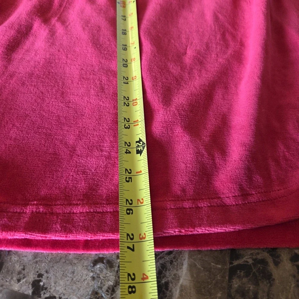 Quacker Factory sz 2X red velour/fleece pearl embellished top‎ NWT holiday